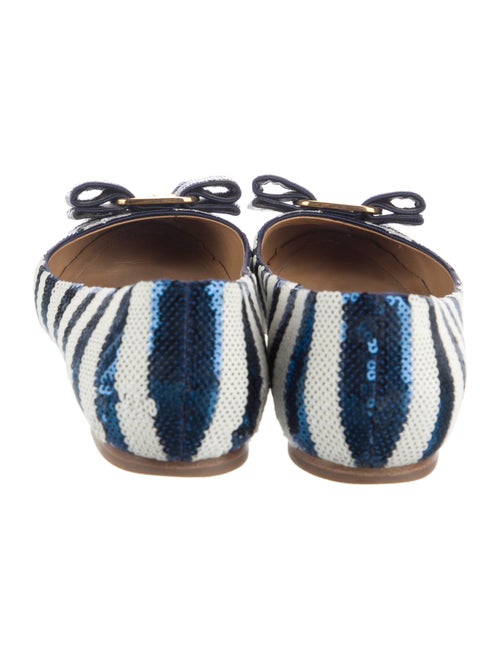 Salvatore Ferragamo Vara Bow Accent Sequins Ballet Flats