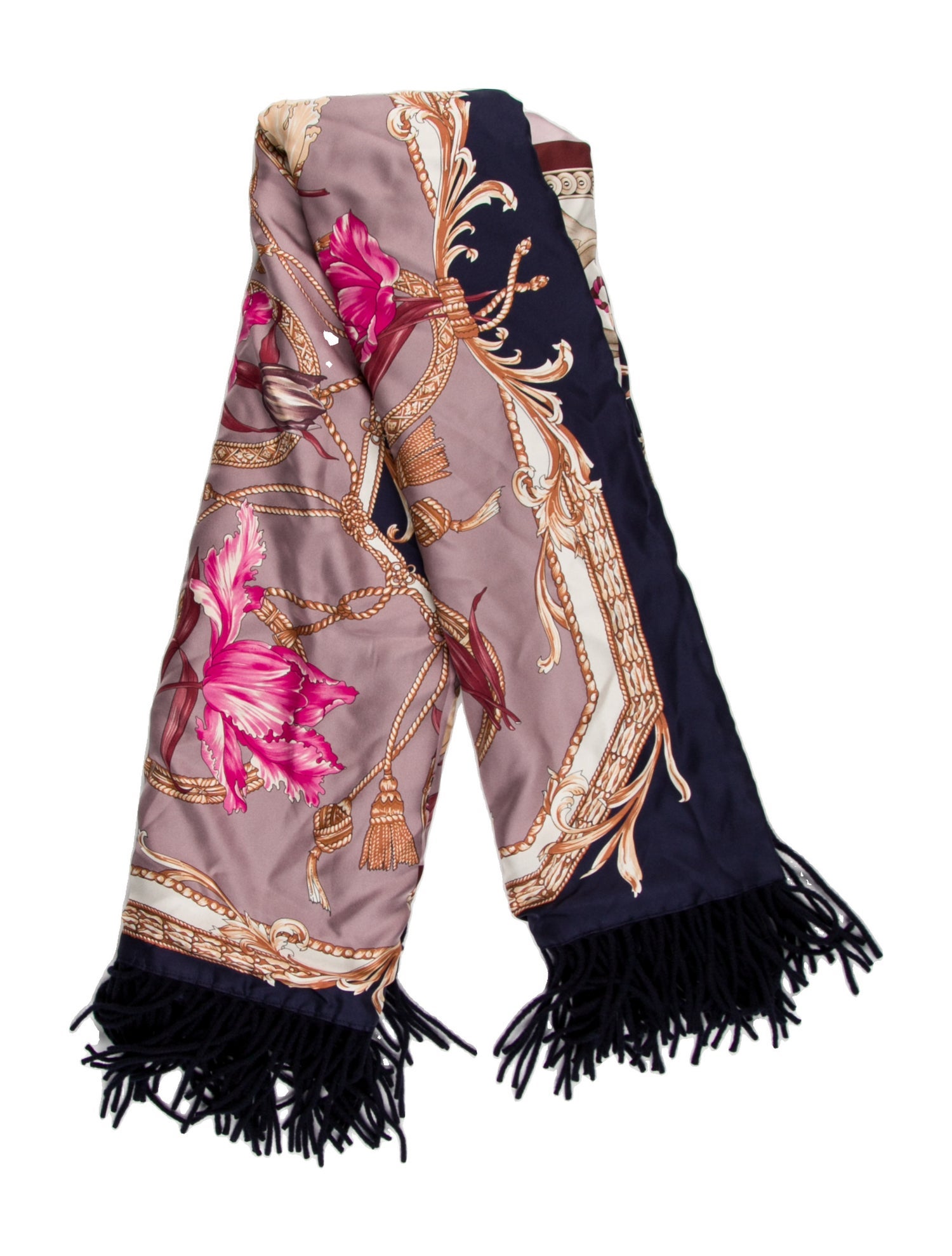 Salvatore Ferragamo Silk Floral Print Scarf
