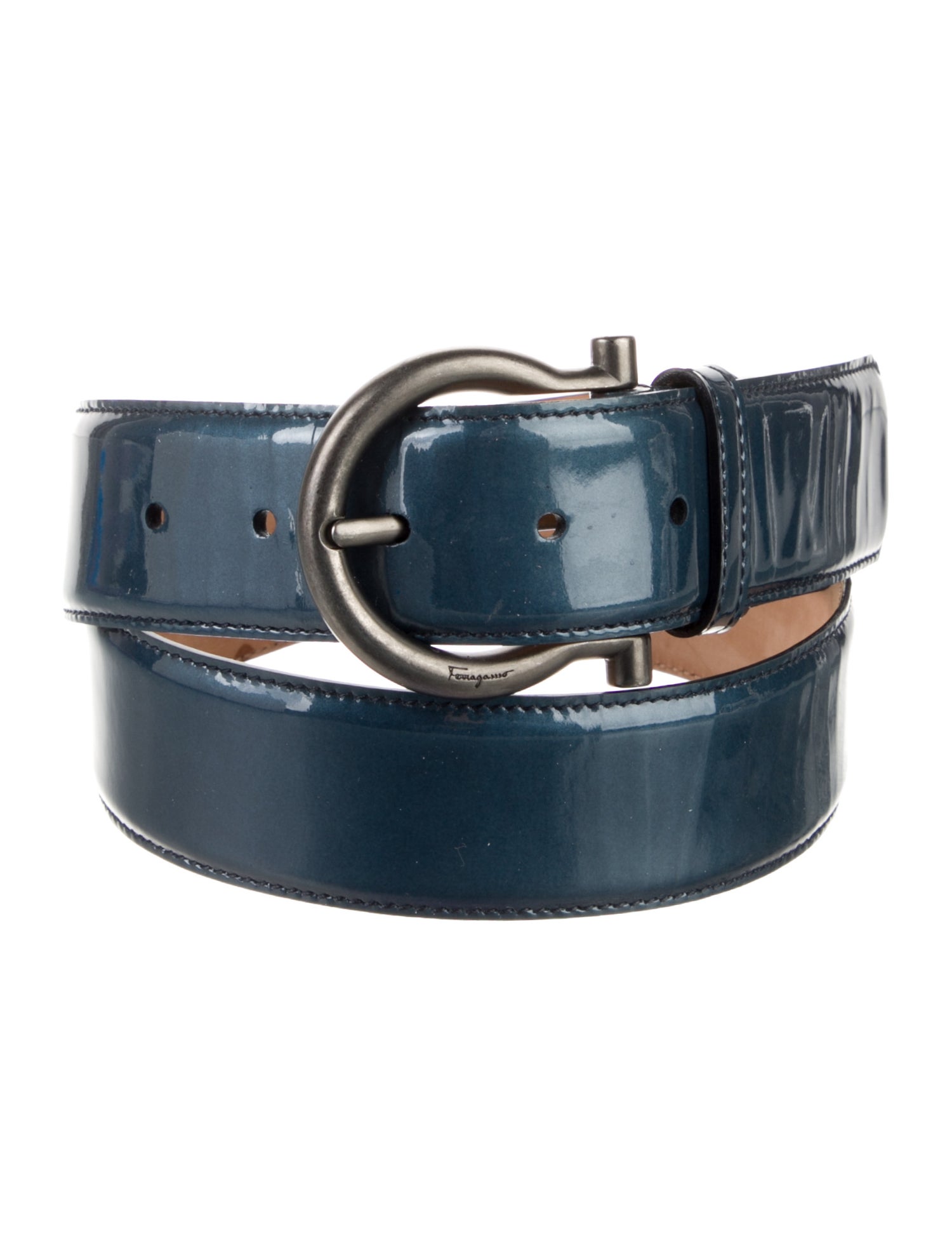 Salvatore Ferragamo Gancini Logo Leather Belt