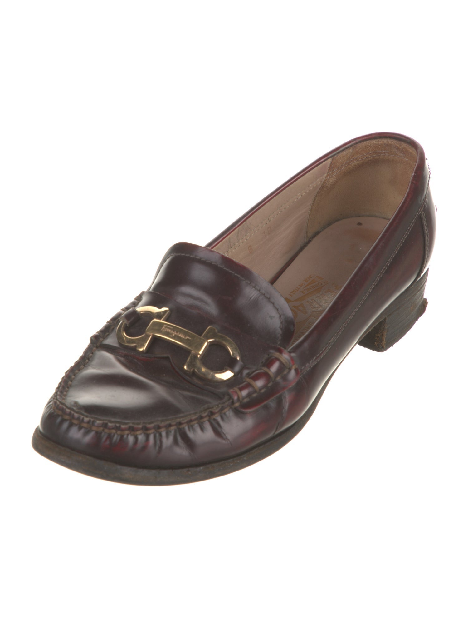 Salvatore Ferragamo Gancini Logo Leather Pumps