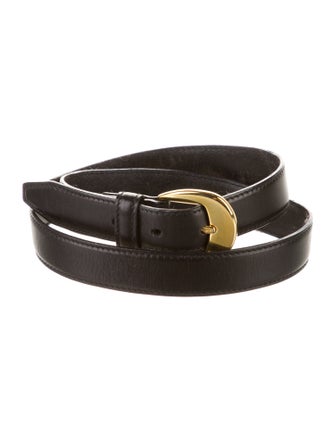Salvatore Ferragamo Skinny Leather Waist Belt