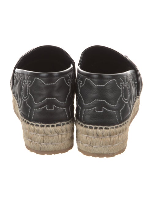 Salvatore Ferragamo Gancini Logo Leather Espadrilles