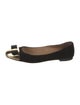 Salvatore Ferragamo Vara Bow Accent Suede Ballet Flats