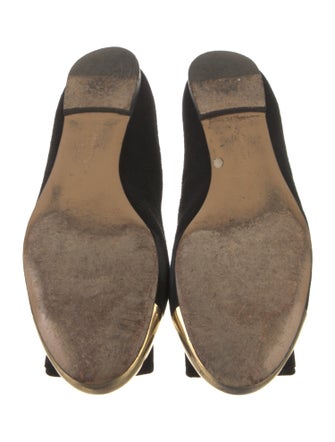 Salvatore Ferragamo Vara Bow Accent Suede Ballet Flats