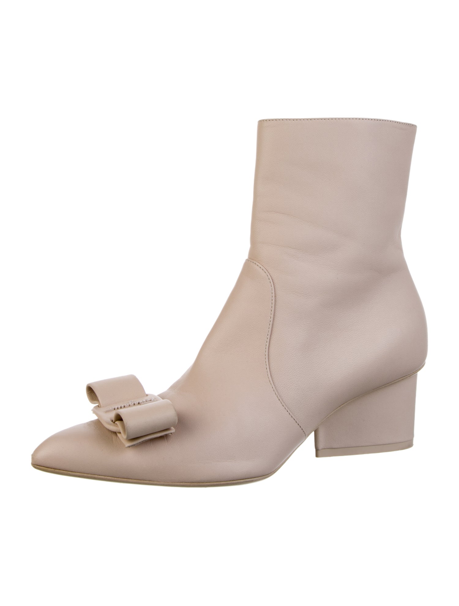 Salvatore Ferragamo Vara Bow Accent Leather Boots