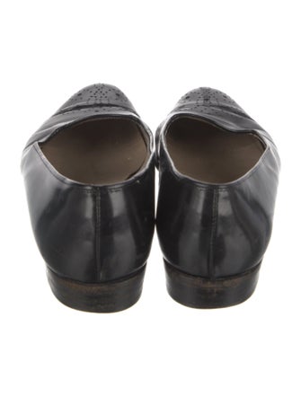 Salvatore Ferragamo Leather Animal Print Ballet Flats