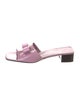 Salvatore Ferragamo Vara Bow Accent Patent Leather Slides