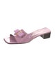 Salvatore Ferragamo Vara Bow Accent Patent Leather Slides