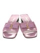 Salvatore Ferragamo Vara Bow Accent Patent Leather Slides