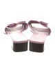 Salvatore Ferragamo Vara Bow Accent Patent Leather Slides