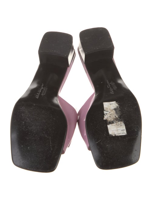 Salvatore Ferragamo Vara Bow Accent Patent Leather Slides