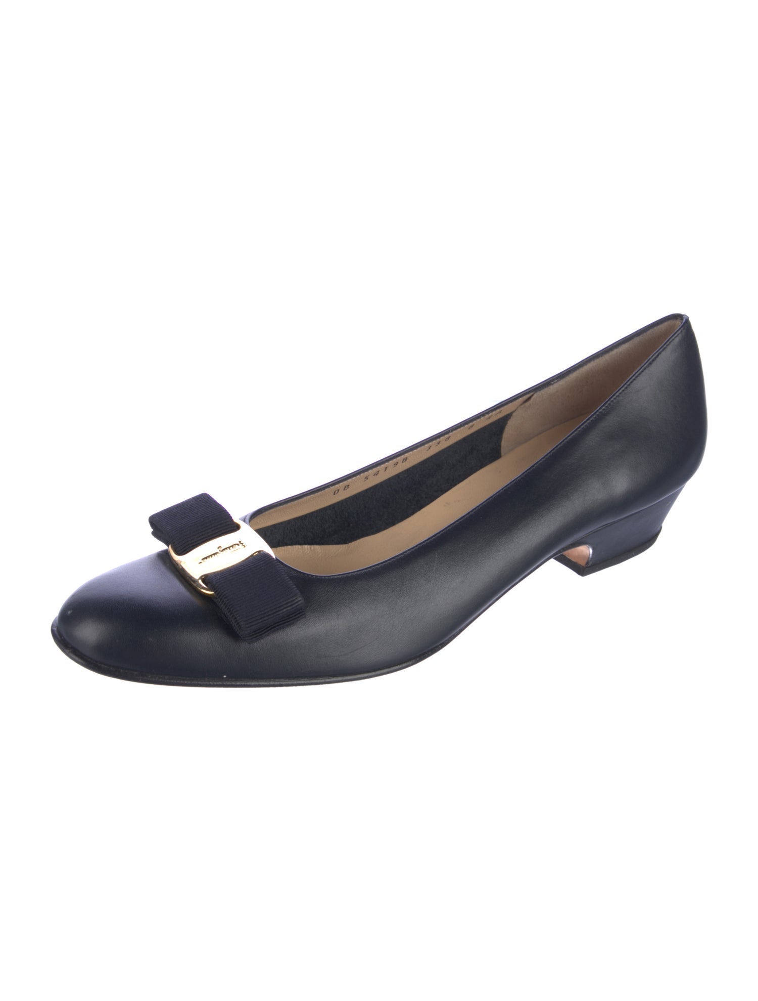 Salvatore Ferragamo Vara Bow Accent Leather Pumps
