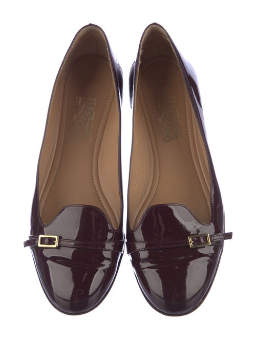 Salvatore Ferragamo Vara Bow Accent Patent Leather Flats