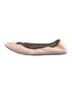 Salvatore Ferragamo Leather Bow Accents Ballet Flats