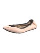Salvatore Ferragamo Leather Bow Accents Ballet Flats