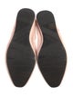 Salvatore Ferragamo Leather Bow Accents Ballet Flats
