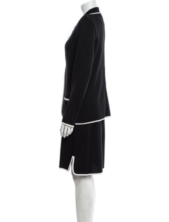 Salvatore Ferragamo Wool Striped Skirt Set