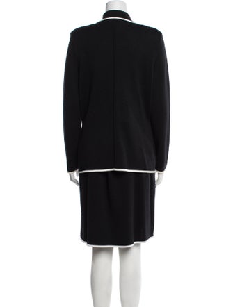 Salvatore Ferragamo Wool Striped Skirt Set