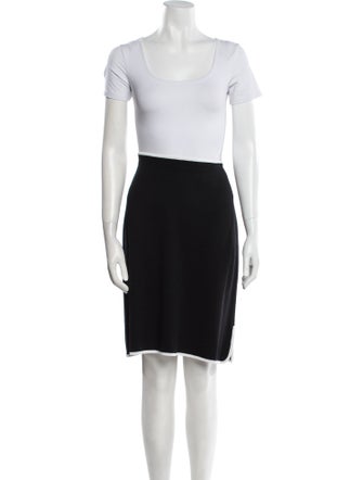 Salvatore Ferragamo Wool Striped Skirt Set