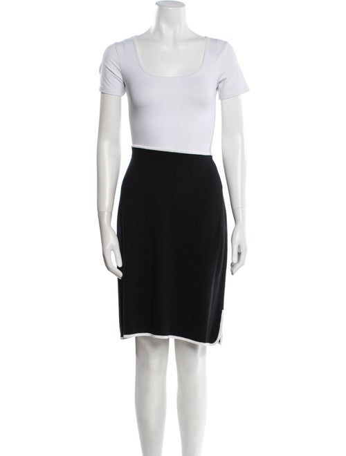 Salvatore Ferragamo Wool Striped Skirt Set