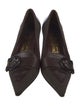 Salvatore Ferragamo Tweed Pattern Pumps