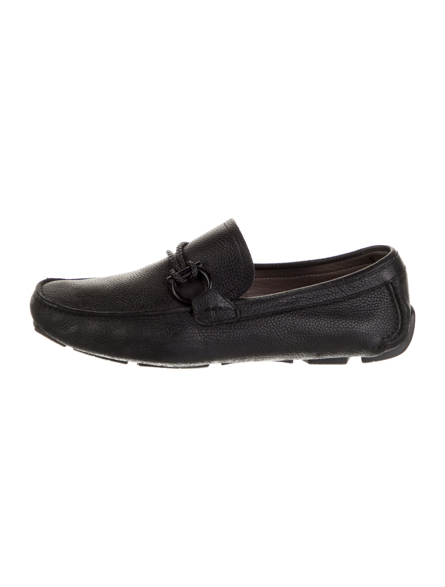 Salvatore Ferragamo Horsebit Accent Leather Drivers