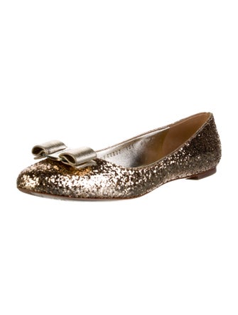 Salvatore Ferragamo Glitter Ballet Flats