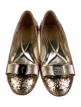 Salvatore Ferragamo Glitter Ballet Flats