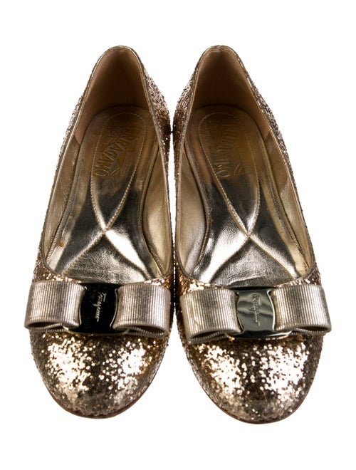 Salvatore Ferragamo Glitter Ballet Flats