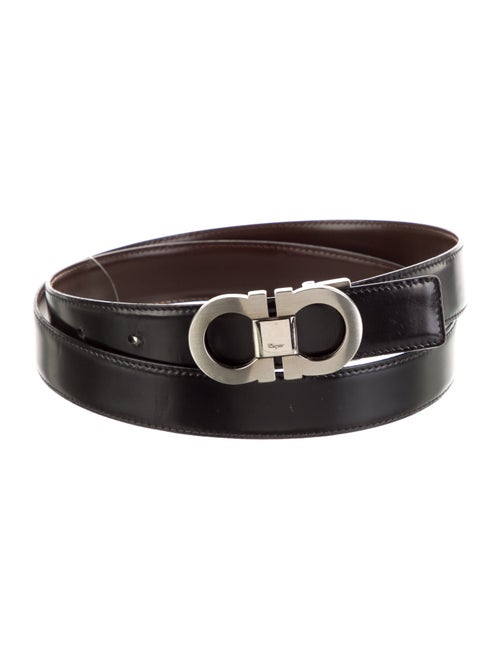 Salvatore Ferragamo Gancio Logo Leather Belt