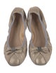 Salvatore Ferragamo Vara Bow Accent Suede Ballet Flats