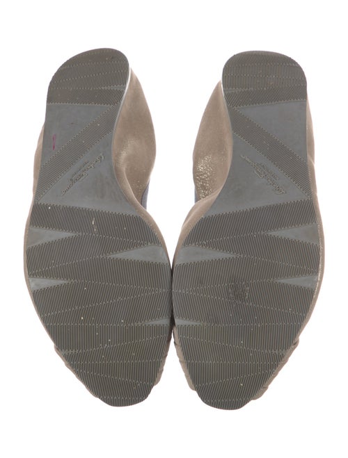 Salvatore Ferragamo Vara Bow Accent Suede Ballet Flats