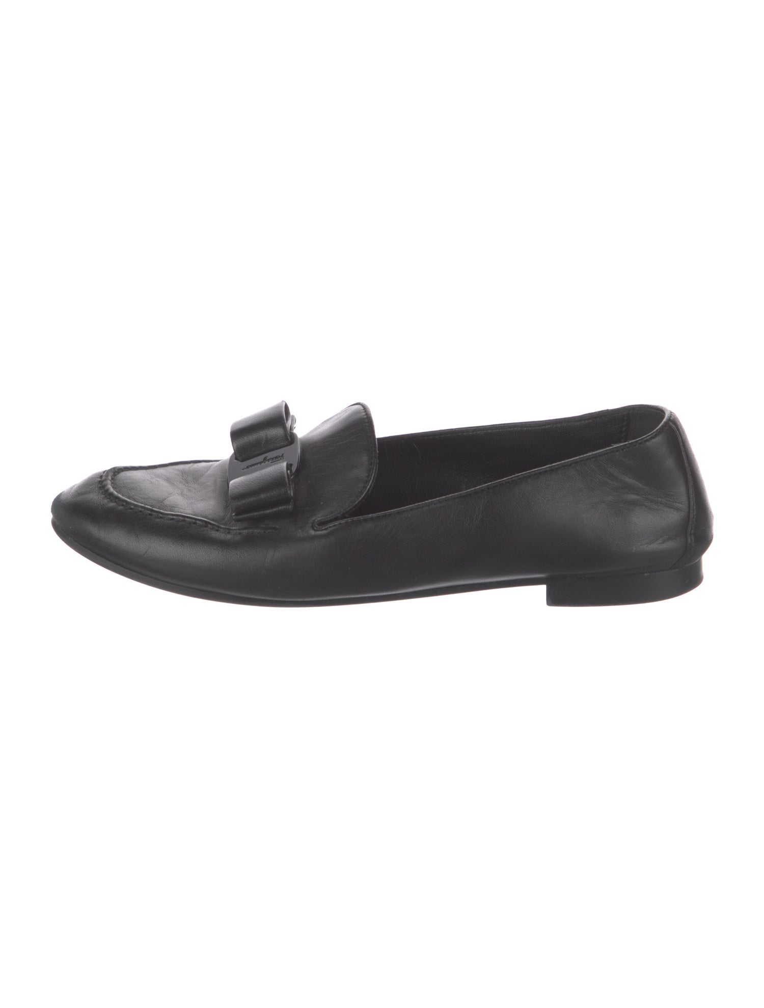 Salvatore Ferragamo Gancini Logo Leather Loafers