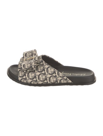 Salvatore Ferragamo Canvas Printed Slides