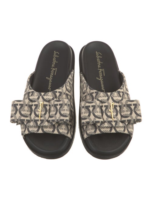 Salvatore Ferragamo Canvas Printed Slides