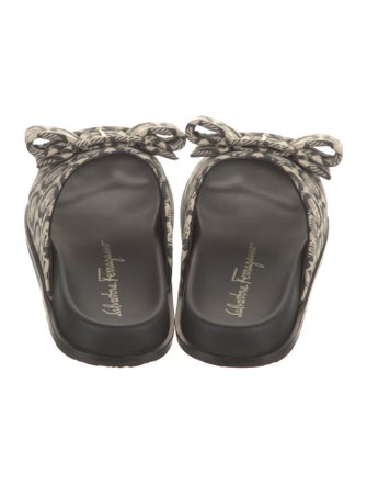 Salvatore Ferragamo Canvas Printed Slides