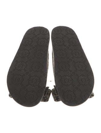 Salvatore Ferragamo Canvas Printed Slides