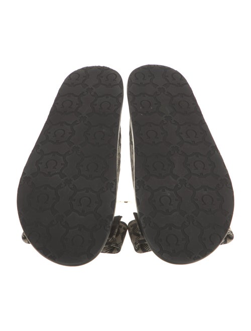 Salvatore Ferragamo Canvas Printed Slides