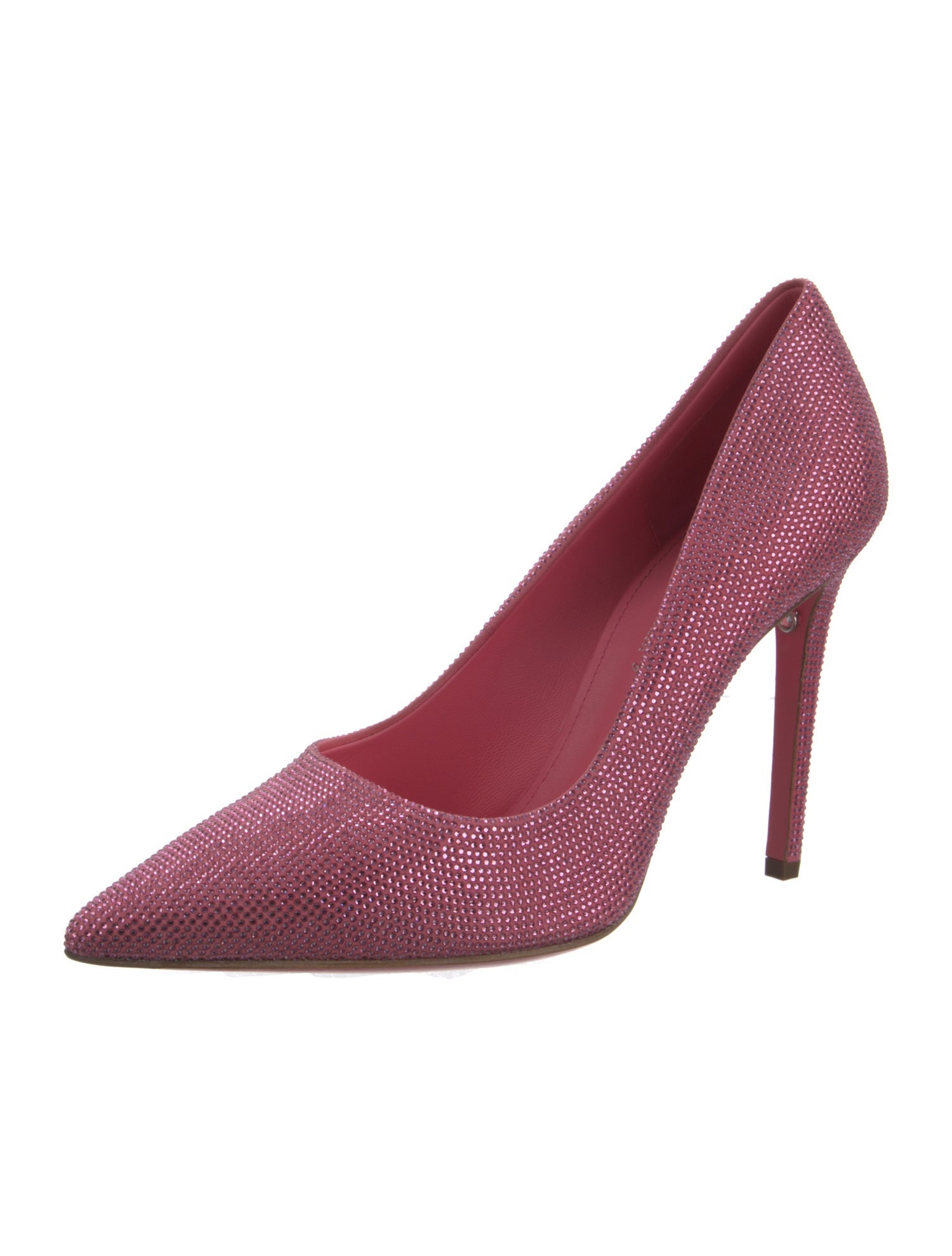 Salvatore Ferragamo Suede Crystal Embellishments Pumps w/ Tags