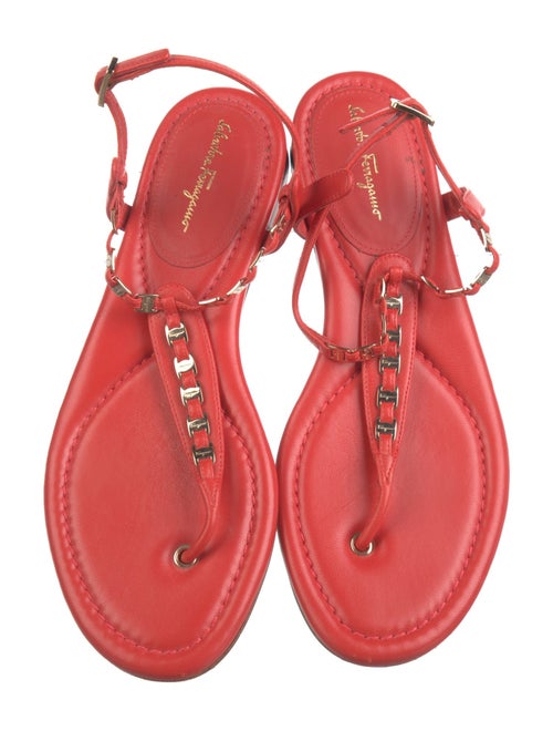 Salvatore Ferragamo Leather T-Strap Sandals