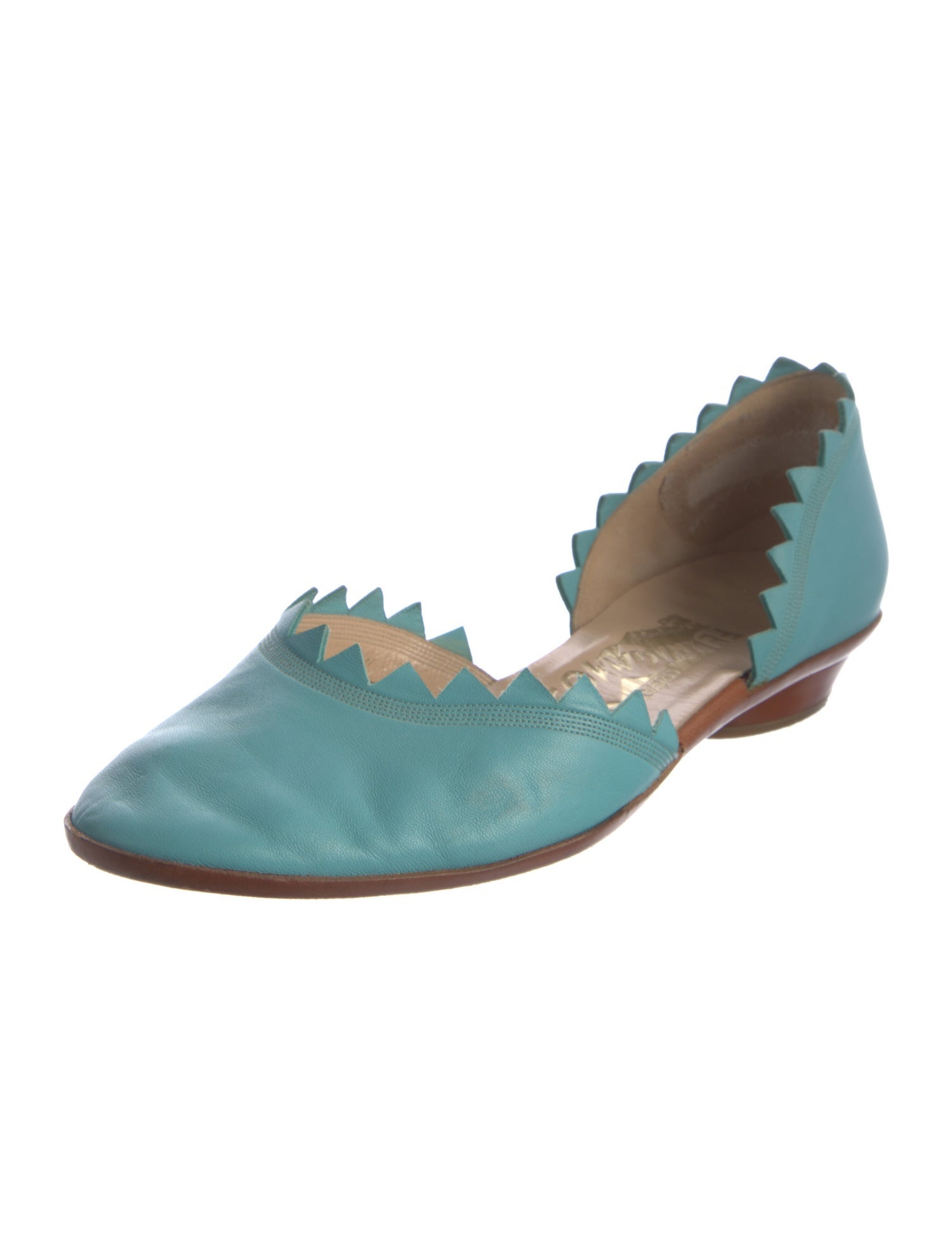 Salvatore Ferragamo Leather D'Orsay Flats