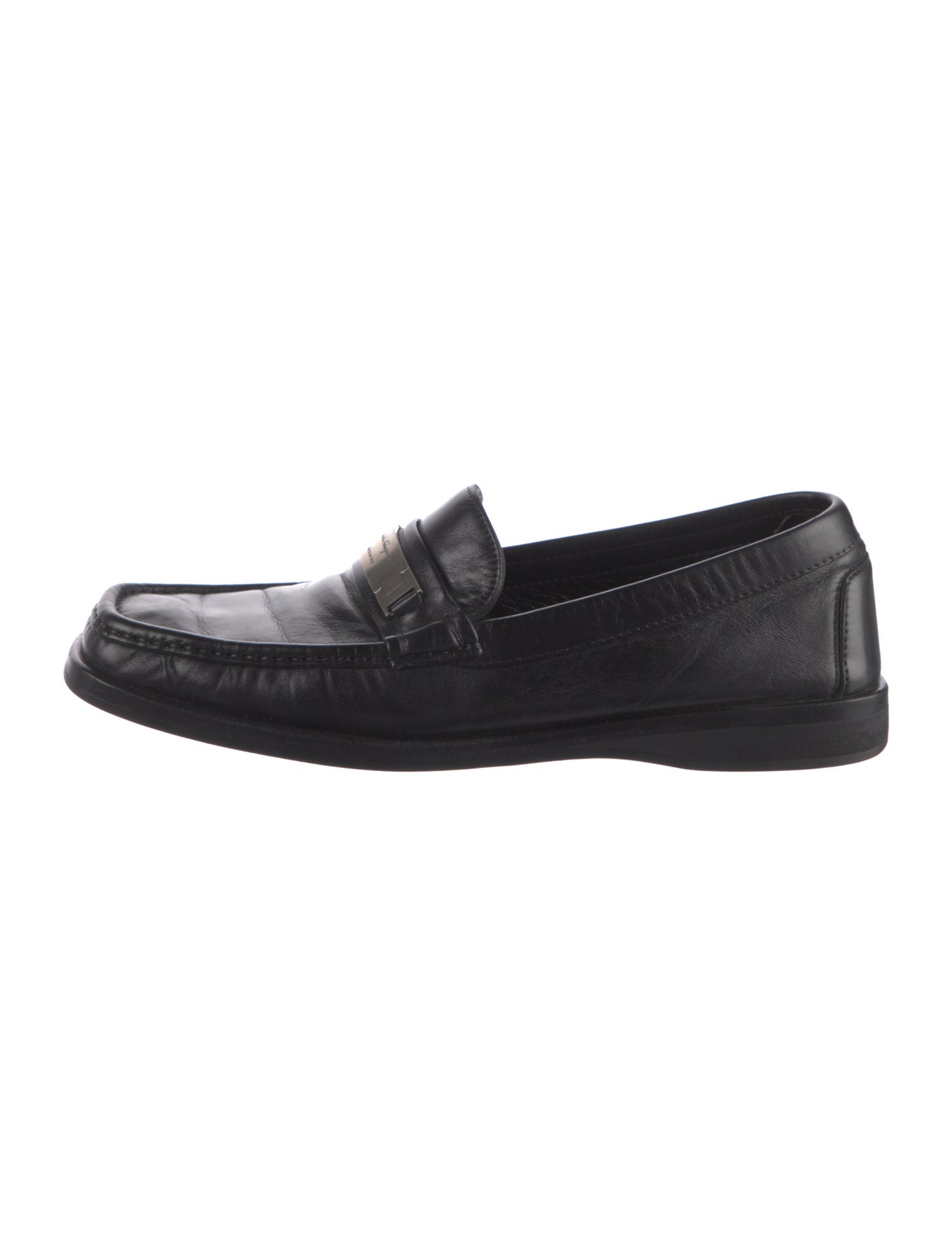 Salvatore Ferragamo Gancini Logo Leather Loafers
