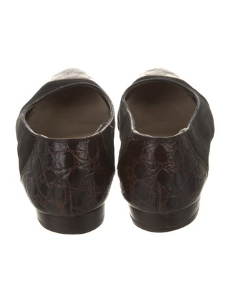 Salvatore Ferragamo Suede Animal Print Ballet Flats