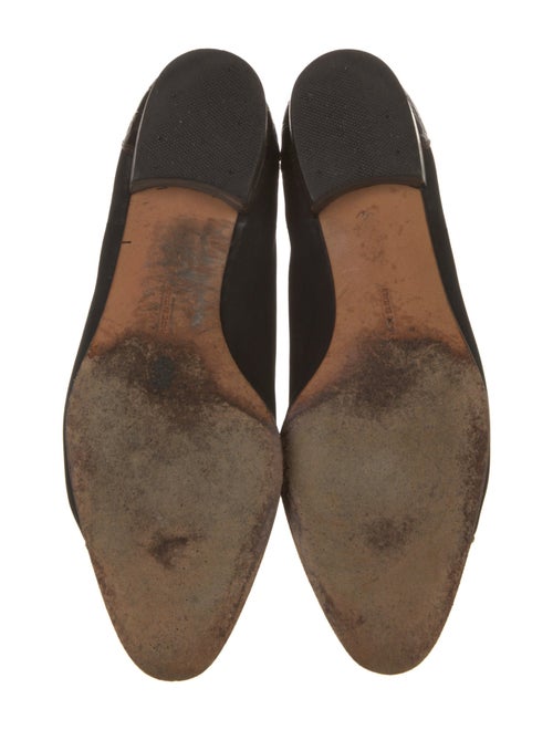 Salvatore Ferragamo Suede Animal Print Ballet Flats