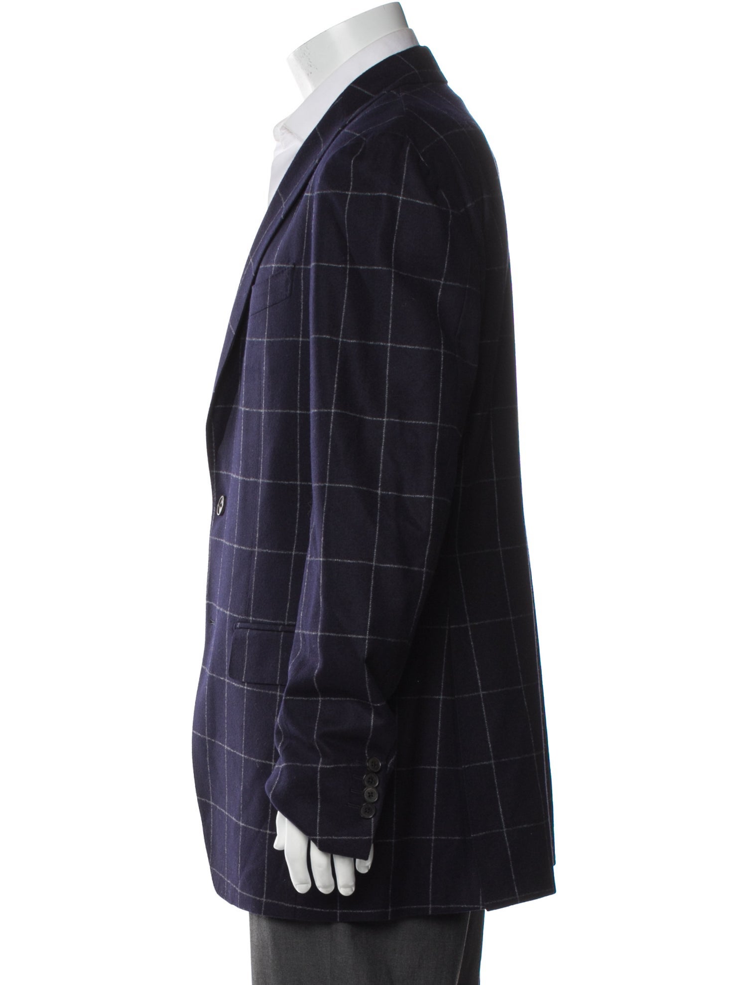 Salvatore Ferragamo Plaid Print Blazer