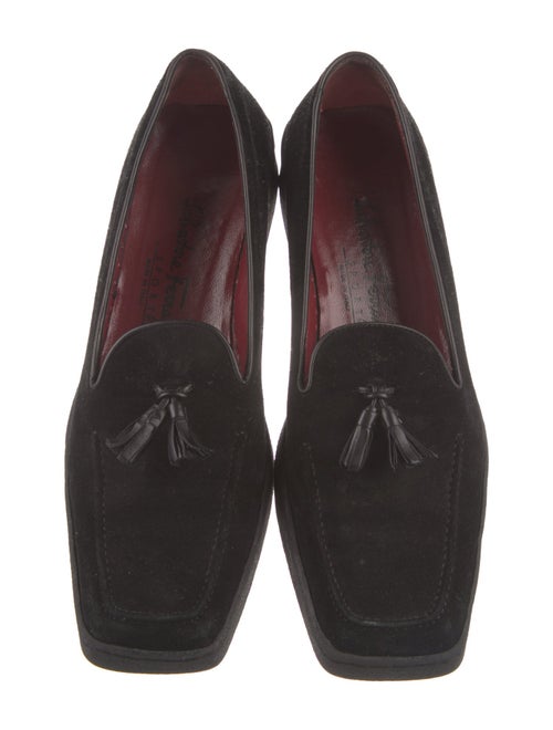 Salvatore Ferragamo Suede Tassel Accents Loafers