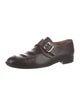 Salvatore Ferragamo Leather Monk Straps