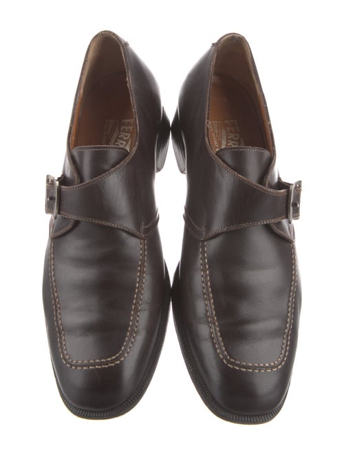 Salvatore Ferragamo Leather Monk Straps