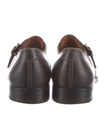 Salvatore Ferragamo Leather Monk Straps