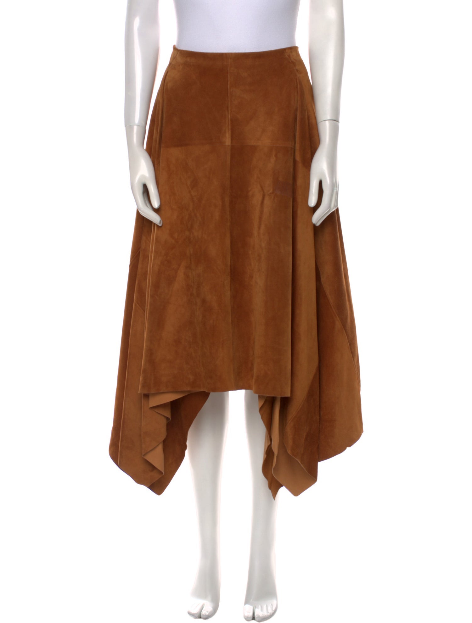 Salvatore Ferragamo Suede Midi Length Skirt
